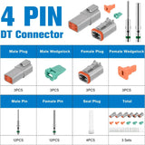 Nilight 4 PIN DT Connector Kit 3 Sets Size 16 Solid Contacts Waterproof Male Female Terminal for 14-20 AWG DT Series Connector, view 4