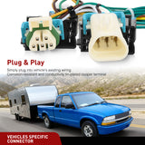 Nilight 4 Pin Trailer Wiring Harness 55359 Vehicle Side Custom for 1998 1999 2000 2001 2002 2003 2004 Chevrolet S10 GMC Sonoma Isuzu Hombre Trailer Light Harness Tow Hitch Wiring, view 2