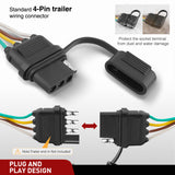 Nilight 4 Pin Trailer Wiring Harness 55359 Vehicle Side Custom for 1998 1999 2000 2001 2002 2003 2004 Chevrolet S10 GMC Sonoma Isuzu Hombre Trailer Light Harness Tow Hitch Wiring, view 3