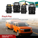 Nilight 4 Pin Trailer Wiring Harness 55540 Vehicle Side Custom for 2003 2024 Chevy Express GMC Savana, view 2