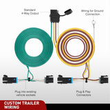 Nilight 4 Pin Trailer Wiring Harness 55540 Vehicle Side Custom for 2003 2024 Chevy Express GMC Savana, view 5