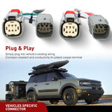 Nilight 4 Pin Trailer Wiring Harness 56462 Vehicle Side Custom for 2021 2022 2023 2024 Ford Bronco Sport Simple Fit Tow Hitch Harness, view 2
