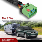 Nilight 4 Pin Trailer Wiring Harness Kit 55369 Vehicle Standard 4 Way Connector Custom for 1999 2000 2001 2002 2003 2004 Jeep Cherokee Including Laredo and with Skid Shield Simple Fit Tow Hitch, view 2