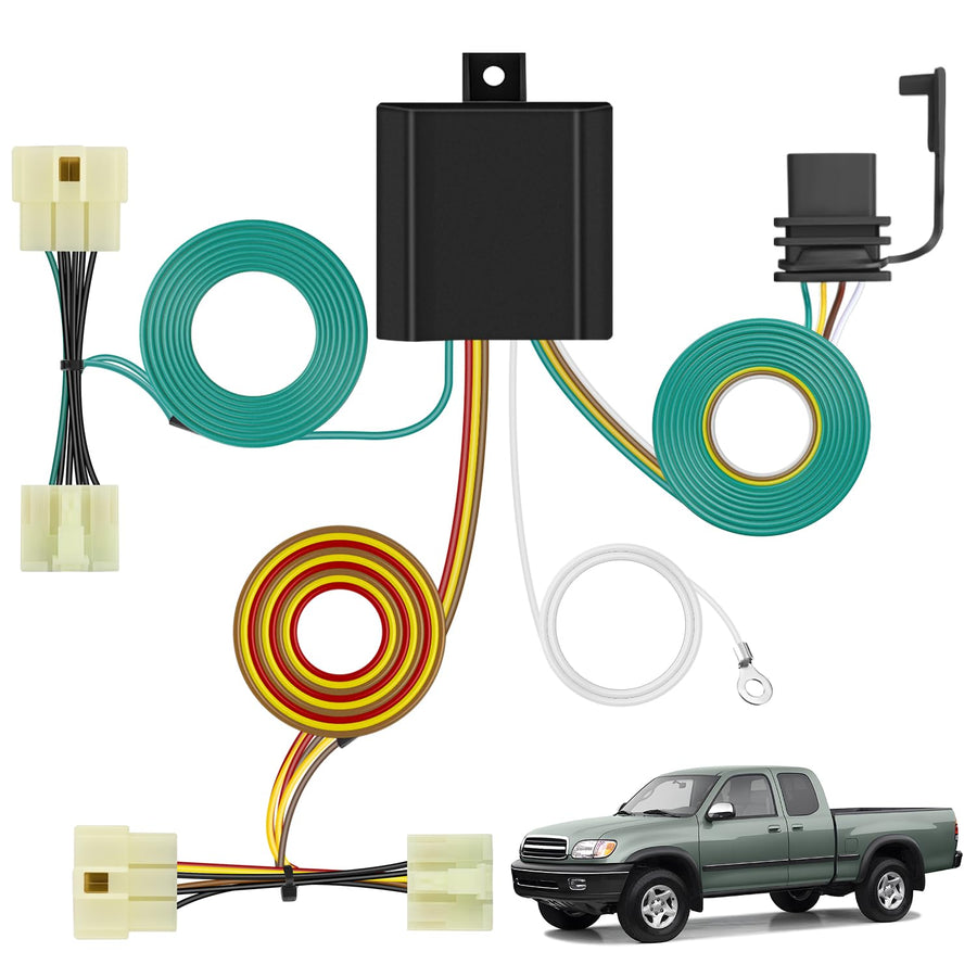 Nilight 4 Pin Trailer Wiring Harness Kit 55379 Compatible with 1989 1990 1991 1992 1993 1994 1995 Pickup 2000 2001 2002 2003 2004 Tacoma Vehicle Standard 4 Way Hitch Harness