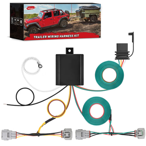 Nilight 4 Pin Trailer Wiring Harness Kit 55513 Custom for Toyota Tacoma Hilux T100 1993 1994 1995 1996 1997 1998 2005 2006 2007 2008 2009 2010 2011 2012 2013 2014 2015