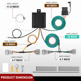 Nilight 4 Pin Trailer Wiring Harness Kit 55513 Custom for Toyota Tacoma Hilux T100 1993 1994 1995 1996 1997 1998 2005 2006 2007 2008 2009 2010 2011 2012 2013 2014 2015, view 6