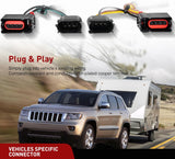 Nilight 4 Pin Trailer Wiring Harness Kit 56009 Vehicle Standard 4 Way Connector Custom for 2007 2008 2009 2010 2011 2012 2013 Jeep Grand Cherokee Simple Fit Tow Hitch Harness, view 2