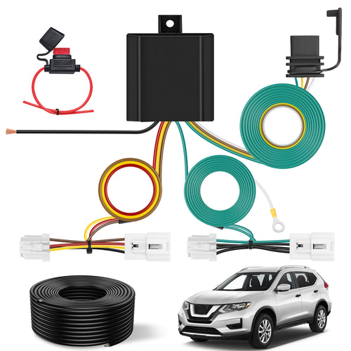 Nilight 4 Pin Trailer Wiring Harness Kit 56033 Vehicle Side Connector Plug Custom for 2007 2008 2009 2010 2011 2012 2013 2014 2015 Infiniti Sedan G25 G35 G37 Q60 (Simple Fit Tow Hitch Harness)