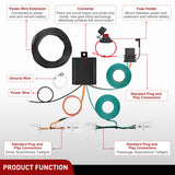 Nilight 4 Pin Trailer Wiring Harness Kit 56033 Vehicle Side Connector Plug Custom for 2007 2008 2009 2010 2011 2012 2013 2014 2015 Infiniti Sedan G25 G35 G37 Q60 (Simple Fit Tow Hitch Harness), view 6