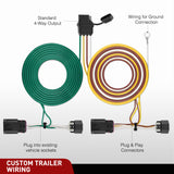 Nilight 4 Pin Trailer Wiring Harness Kit 56094 Vehicle Side Custom for 2010 2011 2012 2013 2014 2015 2016 2017 Chevy Equinox GMC Terrain Trailer Light Harness w/o Factory Tow Package, view 4