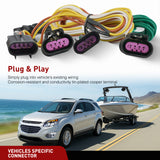 Nilight 4 Pin Trailer Wiring Harness Kit 56094 Vehicle Side Custom for 2010 2011 2012 2013 2014 2015 2016 2017 Chevy Equinox GMC Terrain Trailer Light Harness w/o Factory Tow Package, view 6