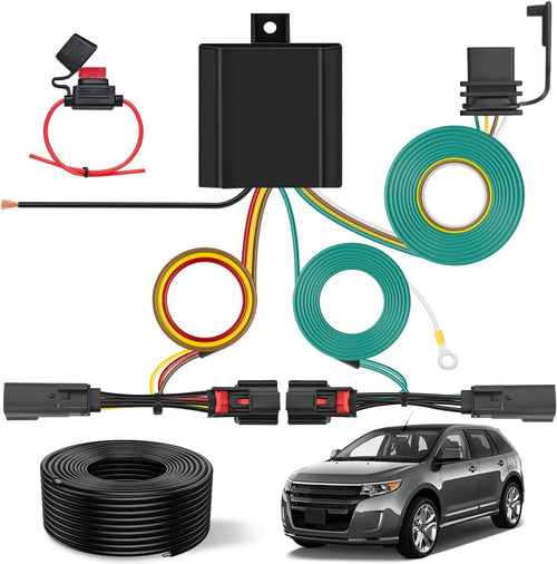 Nilight 4 Pin Trailer Wiring Harness Kit 56120 Vehicle Connect Plug OEM | Compatible Custom for 2011 2012 2013 2014 Ford Edge Limited SE SEL Sport Simple Fit Tow Hitch Accessories