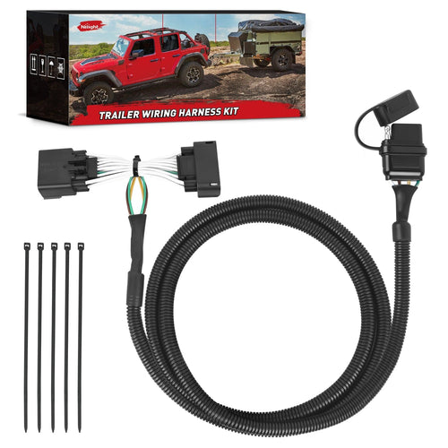 Nilight 4 Pin Trailer Wiring Harness Kit 56172 Vehicle Side Custom for 2011 2012 2013 2014 2015 2016 2017 2018 2019 Ford Explorer