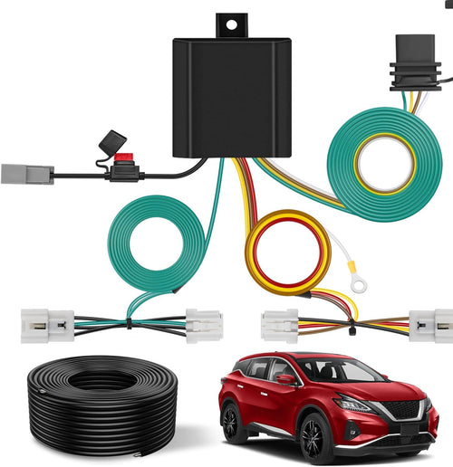 Nilight 4 Pin Trailer Wiring Harness Kit 56267 Vehicle Standard 4 Way Connector Custom for 2015 2016 2017 2018 2019 2020 2021 2022 2023 2024 Nissan Murano Simple Fit Tow Hitch Harness