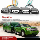 Nilight 4 Pin Trailer Wiring Harness Kit 56329 Vehicle Custom for 2004 2005 2006 2007 2008 2009 2010 2011 2012 Ford Escape; Edge Freestar; Mazda Tribute; Mercury Mariner; Lincoln MKX, view 2
