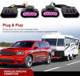 Nilight 4 Pin Trailer Wiring Harness Kit 56336 Vehicle Standard 4 Way Connector Custom for 2014 2015 2016 2017 2018 2019 2020 2021 2022 2023 2024 2025 Dodge Durango Simple Fit Tow Hitch, view 2
