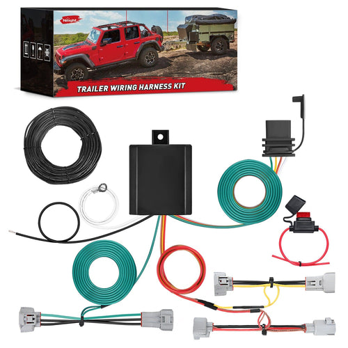Nilight 4 Pin Trailer Wiring Harness Kit 56349 Vehicle Standard 4 Way Connector Custom for Toyota Tacoma 2016 2017 2018 2019 2020 2021 2022 2023
