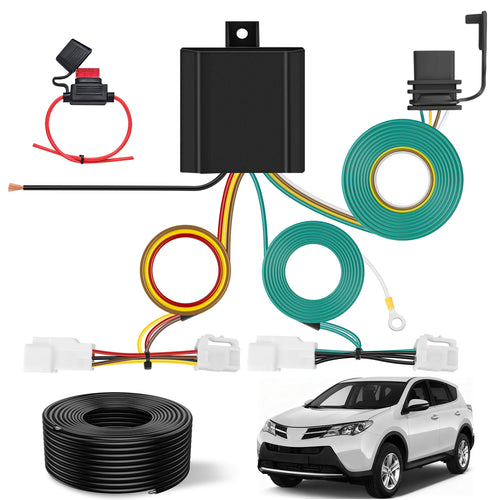Nilight 4 Pin Trailer Wiring Harness Kit 56350 Vehicle Side Custom for  2013 2014 2015 2016 2017 2018 2019 2020 2021 2022 Toyota Avalon RAV4 Fit Tow Hitch