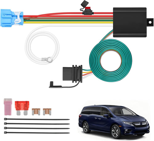 Nilight 4 Pin Trailer Wiring Harness Kit 56382 Vehicle Standard 4 Way Connector Custom for 2018 2019 2020 2021 2022 2023 2024 2025 Honda Odyssey Simple Fit Tow Hitch Harness
