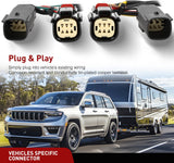 Nilight 4 Pin Trailer Wiring Harness Kit 56406 Vehicle Standard 4 Way Connector Custom for 2019 2020 2021 2022 2023 Jeep Cherokee Simple Fit Tow Hitch Harness, view 2
