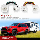 Nilight 4 Pin Trailer Wiring Harness Kit 56434 Vehicle Standard 4 Way Connector Custom for 2019 2020 2021 2022 2023 2024 2025 Mitsubishi Outlander PHEV Toyota RAV4 RAV4 Prime Tow Hitch Accessories, view 2