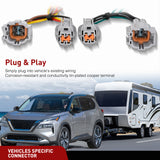 Nilight 4 Pin Trailer Wiring Harness Kit 56459 Vehicle Standard 4 Way Connector Custom for 2021 2022 2023 2024 2025 Nissan Rogue Simple Fit Tow Hitch Harness, view 2