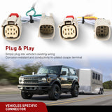 Nilight 4 Pin Trailer Wiring Harness Kit 56471 Vehicle Standard 4 Way Connector Custom for 2021 2022 2023 2024 Ford Bronco Without w/o LED taillights Simple Fit Tow Hitch, view 2