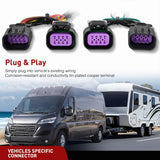 Nilight 4 Pin Trailer Wiring Harness Kit 56478 Vehicle Standard 4 Way Connector Custom for 2014 2015 2016 2017 2018 2019 2020 2021 2022 2023 2024 Ram ProMaster 1500 2500 3500 Simple Fit Tow Hitch, view 2