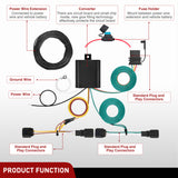 Nilight 4 Pin Trailer Wiring Harness Kit 56490 Vehicle Standard 4 Way Connector Custom for 2023 2024 2025 Kia Telluride LX Telluride S Simple Fit Tow Hitch, view 6