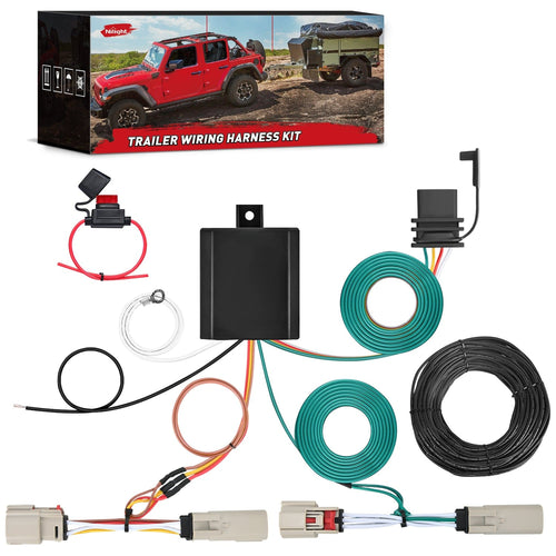 Nilight 4 Pin Trailer Wiring Harness Kit 56468 Custom for 2021 2022 2023 2024 Ford Bronco with LED taillights
