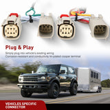 Nilight 4 Pin Trailer Wiring Harness Kit 56468 Custom for 2021 2022 2023 2024 Ford Bronco with LED taillights, view 2