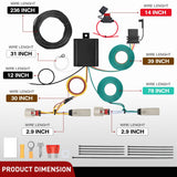 Nilight 4 Pin Trailer Wiring Harness Kit Custom for 2021-2024 Ford Bronco without LED taillights, view 6