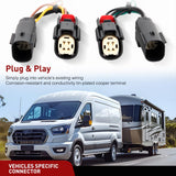 Nilight 4 Pin Trailer Wiring Kit 56327 Vehicle Standard 4 Way Connector Custom for 2015 2016 2017 2018 2019 2020 2021 2022 2023 2024 Ford Transit-150, Transit-250, Transit-350, E-Transit Hitch, view 2