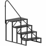 Nilight 4 Steps RV Stairs with Handrail, view 2