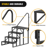 Nilight 4 Steps RV Stairs with Handrail, view 4
