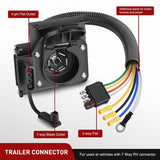 Nilight 4 Way Flat to 7 Way RV and 4 Way Trailer Wiring Harness Adapter w, view 3