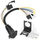Nilight 4 Way Flat to 7 Way RV and 4 Way Trailer Wiring Harness Adapter w, view 6