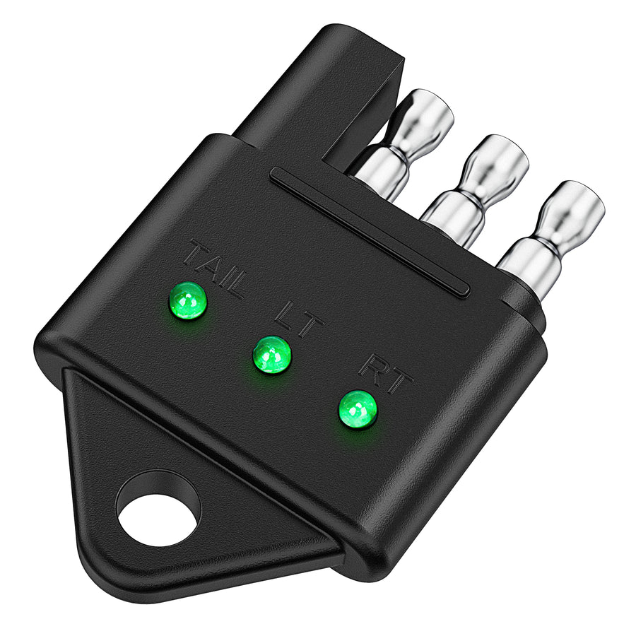 Nilight 4 Way Flat Trailer Wiring Circuit Tester Male End Wire 4 Pin Test with Bright Light Indicator for Turn Signal Brake Tail Lights Trouble Shooting