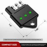 Nilight 4 Way Flat Trailer Wiring Circuit Tester Male End Wire 4 Pin Test with Bright Light Indicator for Turn Signal Brake Tail Lights Trouble Shooting, view 5