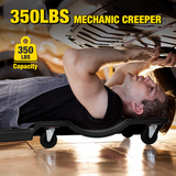Nilight 40 Inch Mechanic Plastic Creeper -40 Inches Blow-Molded Rolling Garage Cart with Padded Headrest, Dual Tool Trays and 6 Casters, Black, view 6