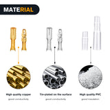 Nilight 400PCS 3.9mm Bullet Connectors Male and Female Brass Wire Terminals Connector with Insulation Cover for 22-16AWG Electrical Wiring Motorcycle Motorbike Car Truck Boats, view 3