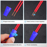 Nilight 400PCS Blue Wire Connectors Kit 20-18 AWG Electric Wire Caps Insulating Insert Twist Electrical Wire Terminal with Spring for Connect Electrical Wiring Automotive Car Truck Boats Marine, view 3