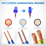Nilight 400PCS Blue Wire Connectors Kit 20-18 AWG Electric Wire Caps Insulating Insert Twist Electrical Wire Terminal with Spring for Connect Electrical Wiring Automotive Car Truck Boats Marine, view 5