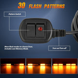 Nilight 40LED Amber Emergency Strobe Traffic Advisor Light Bar with Suction Cups Dash Safety Warning Hazard Flashing Lights Interior Front/Rear Windshield for Trucks Construction Vehicles, view 6