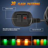 Nilight 40LED Amber Green Emergency Strobe Traffic Advisor Light Bar with Suction Cups Dash Safety Warning Hazard Flashing Lights Interior Front/Rear Windshield for Trucks Construction Vehicles, view 6