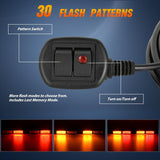 Nilight 40LED Amber Red Emergency Strobe Traffic Advisor Light Bar with Suction Cups Dash Safety Warning Hazard Flashing Lights Interior Front/Rear Windshield for Trucks Construction Vehicles, view 6