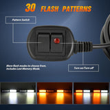 Nilight 40LED Amber White Emergency Strobe Traffic Advisor Light Bar with Suction Cups Dash Safety Warning Hazard Flashing Lights Interior Front/Rear Windshield for Trucks Construction Vehicles, view 6
