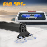 Nilight 40LED Blue Emergency Strobe Traffic Advisor Light Bar with Suction Cups Dash Safety Warning Hazard Flashing Lights Interior Front/Rear Windshield for Trucks Construction Vehicles, view 5