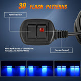 Nilight 40LED Blue Emergency Strobe Traffic Advisor Light Bar with Suction Cups Dash Safety Warning Hazard Flashing Lights Interior Front/Rear Windshield for Trucks Construction Vehicles, view 6