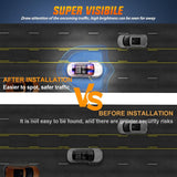 Nilight 40LED Blue Red Emergency Strobe Traffic Advisor Light Bar with Suction Cups Dash Safety Warning Hazard Flashing Lights Interior Front/Rear Windshield for Trucks Construction Vehicles, view 3